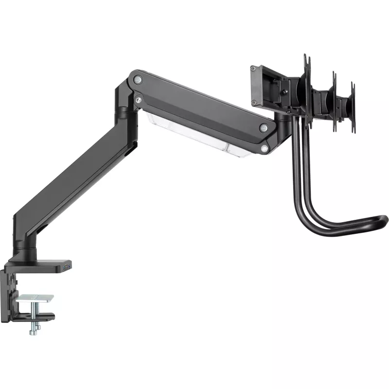 InLine stalinis laikiklis su keltuvu ir USB3.0, judamas, 3 ekranams iki 27 colių