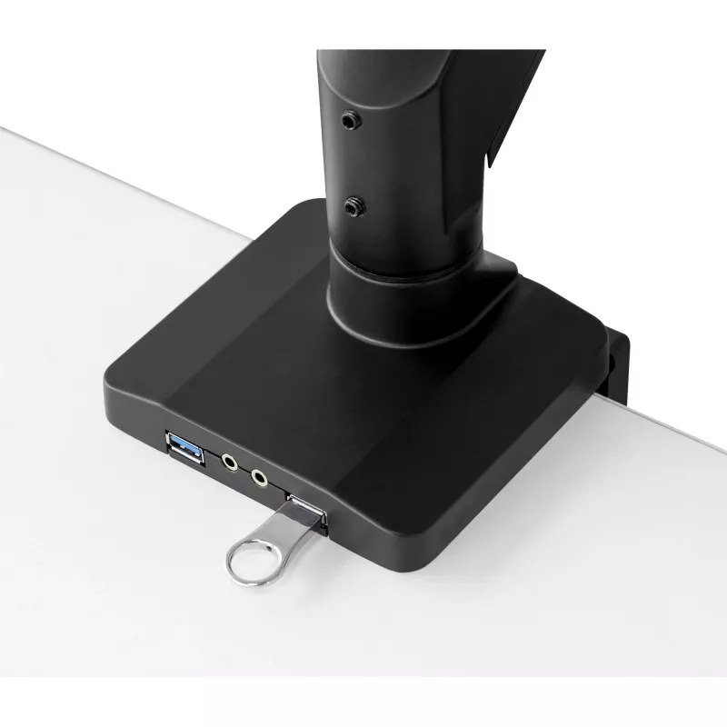 InLine stalinis laikiklis su keltuvu ir USB3.0, judamas, 3 ekranams iki 27 colių