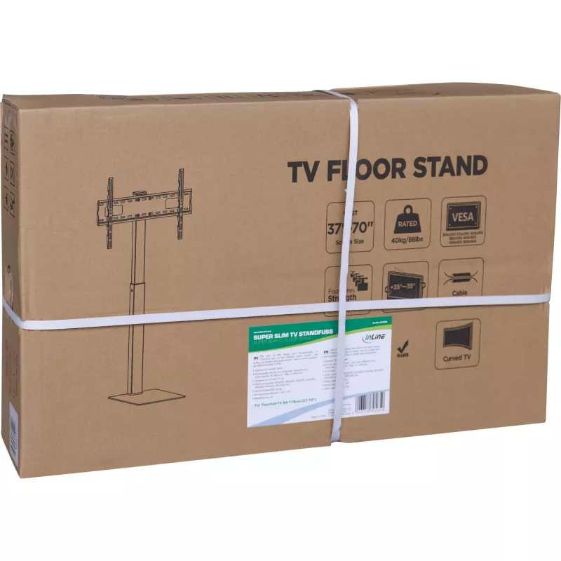 TV stovas InLine 23195A, aukščio reguliavimas LED televizoriams 37-70 colių