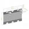 InLine 23199B juodas kabelių tinklas po stalu 610x240x390mm