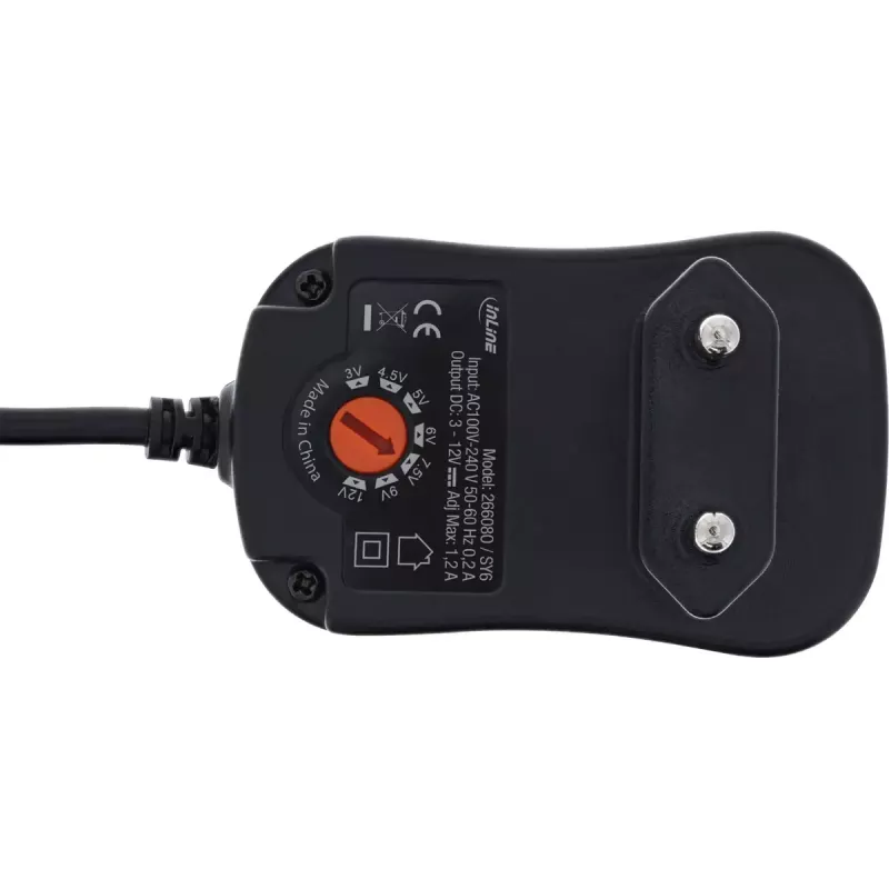 InLine Universalus maitinimo šaltinis 12W, 110-240V į 3-12V, max. 1200mA