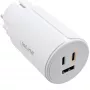 InLine USB PD maitinimo blokas, GaN įkroviklis, 3 prievadai, Dual USB-C + USB-A, 65W, baltas