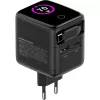 InLine USB maitinimo šaltinis, 70W, GaN, USB-C PD + USB-A QC, kabelis 60cm, juodas