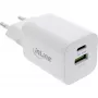 InLine USB maitinimo adapteris, įkroviklis USB-A + USB-C, 33W, PD + QC, baltas