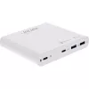 InLine USB maitinimo šaltinis, GaN įkroviklis, 4 prievadai, 2x USB-C + 2x USB-A, 120 W, baltas