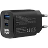 InLine USB PD maitinimo šaltinis, GaN įkroviklis, 2 prievadai, USB-C + USB-A, 30W, su ekranu