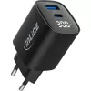 InLine USB PD maitinimo šaltinis, GaN įkroviklis, 2 prievadai, USB-C + USB-A, 30W, su ekranu