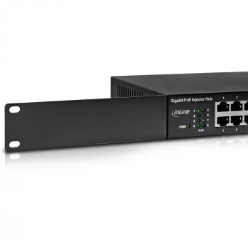 InLine PoE+ Gigabit tinklo maitinimo injektorių šakotuvas 8 prievadai (8x PoE+), 1Gb/s, 19 colių 1U