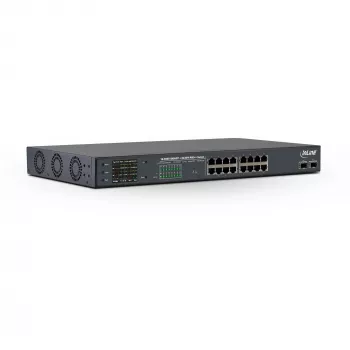 InLine PoE+ Gigabit tinklo jungiklis 24 prievadai, 1 Gb/s, 2xSFP, 19 colių 1U (su kronšteinais)