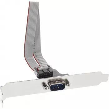 InLine Slot Bracket laikiklis DB9 vyriškas prie 10 kontaktų vidinės moteriškos jungties, 0,25 m