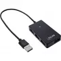 InLine USB 2.0 4 prievadų šakotuvas, A tipo kištukas į 4x A tipo lizdus, juodas, 30 cm