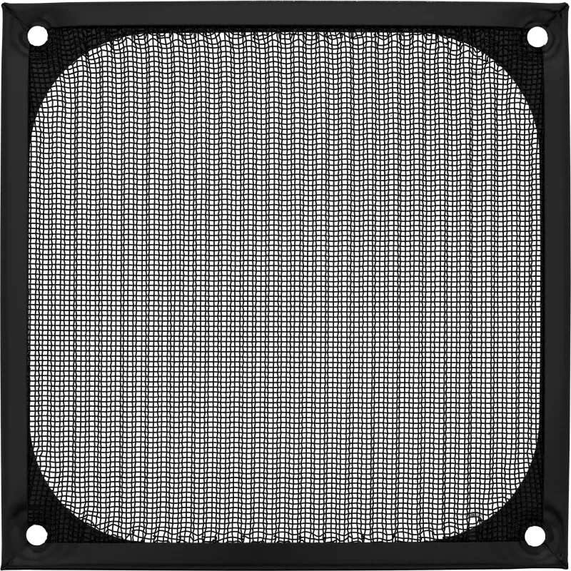 InLine apsauginis filtras ventiliatoriui, aliuminis, juodas, 120x120 mm