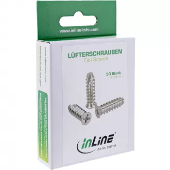 „InLine“ ventiliatoriaus varžtai 5x16 mm sidabriniai, 50 vnt. pakuotė