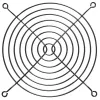 InLine ventiliatoriaus grotelės metalinės, juodos, 140x140 mm