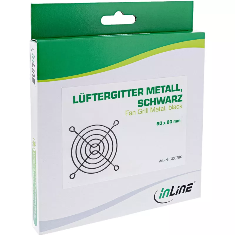InLine ventiliatoriaus grotelės metalinės, juodos, 60x60 mm