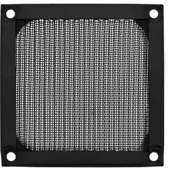 InLine ventiliatoriaus grotelės su aliumininiu filtru, 80x80 mm, juodos