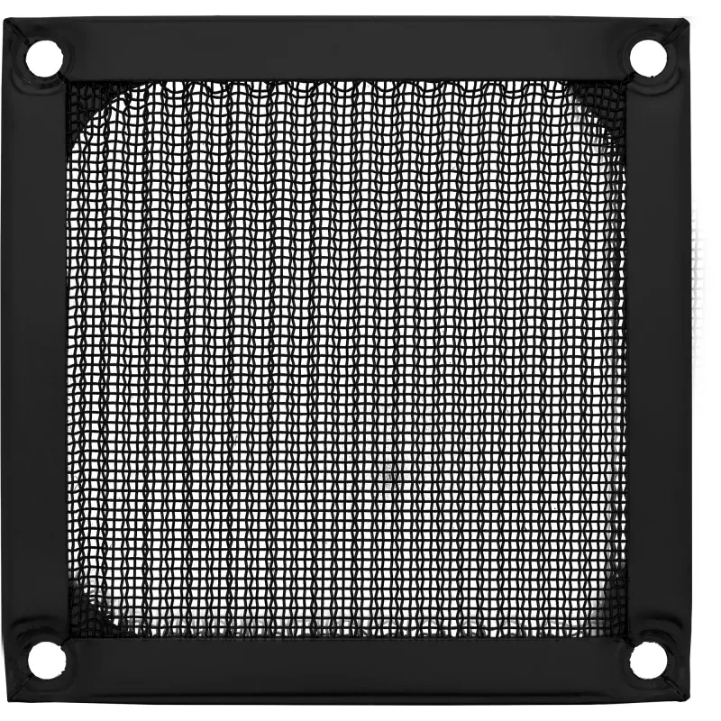 InLine ventiliatoriaus grotelės su aliumininiu filtru, 80x80 mm, juodos