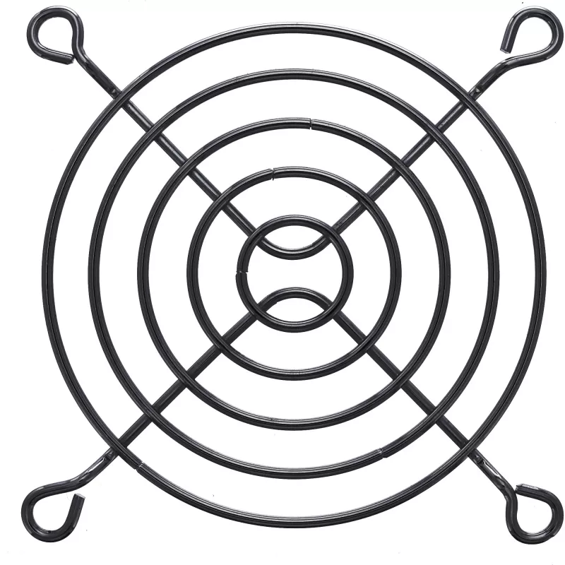Grotelė ventiliatoriui InLine 33378X metalinė 80x80 mm juoda