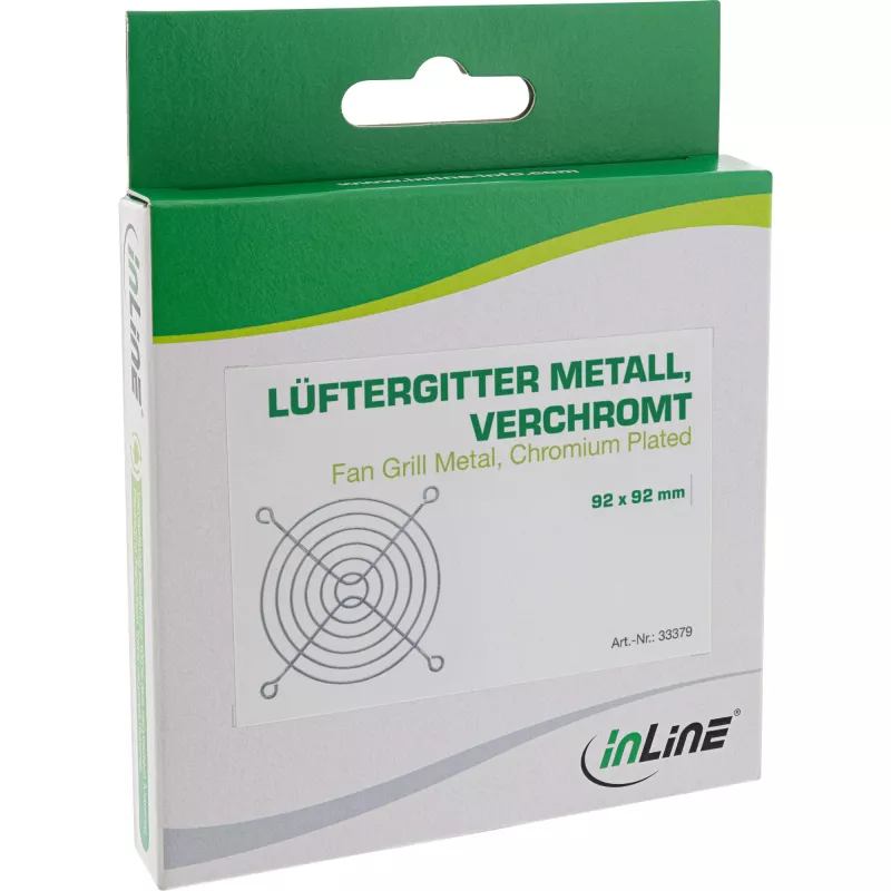 InLine Fan Guard Metal Chromium Plated 92x92mm