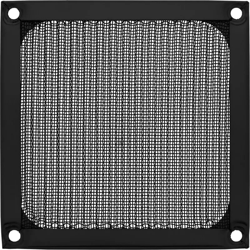 InLine ventiliatoriaus grotelės su aliuminio filtru, juodos, 92x92 mm