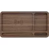 Organizatorius InLine WoodCharge su belaidžio Qi įkrovimo paviršiumi ir USB maitinimo šaltiniu