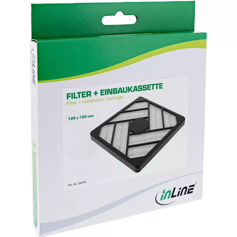 InLine filtro įdėklas su montavimo rėmeliu, 120 x 120 mm