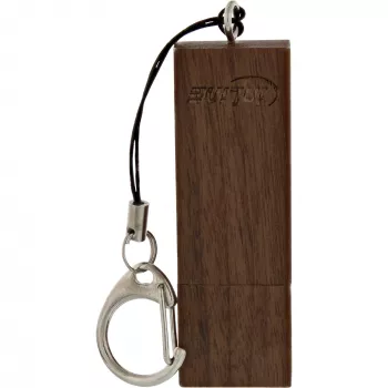 InLine USB 3.0 atmintukas, riešutmedžio apdaila, su raktų pakabuku, 64 GB