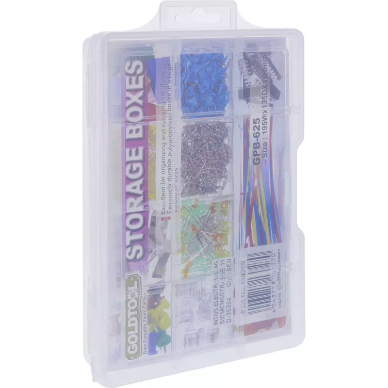 InLine dėžutė smulkioms detalėms 11 lentynėlių 213x114x35mm, plastikinė, balta