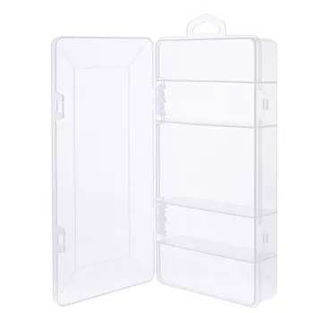 InLine® mažų detalių dėžutė, 5 skyriai, 206x107x33mm, permatoma