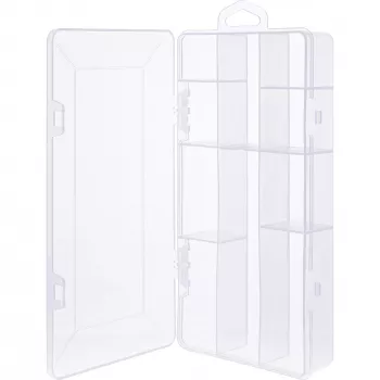InLine dėžutė smulkioms detalėms 10 skyrelių 206x107x33mm, permatoma