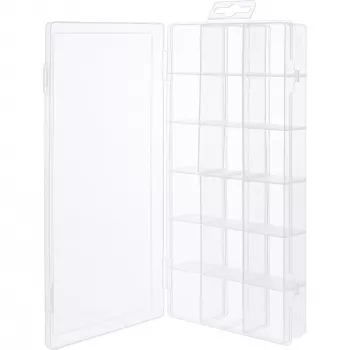 InLine Small Components Box, 18 skyrių, 207x110x27mm, permatoma