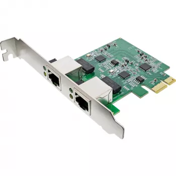 InLine Dual Gigabit tinklo plokštė, 1x RJ45 2,5Gb/s, PCIe x1, su žemo profilio laikikliu
