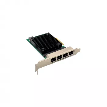 InLine Quad Gigabit tinklo plokštė, 4x RJ45 2,5 Gb/s, PCIe x4, su žemo profilio laikikliu