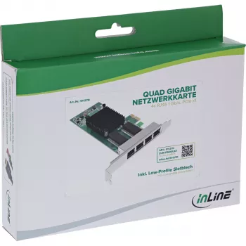 InLine 51127D vidinė tinklo plokštė 4x RJ45 Gigabit Ethernet PCI Express