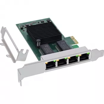 InLine 51127D vidinė tinklo plokštė 4x RJ45 Gigabit Ethernet PCI Express