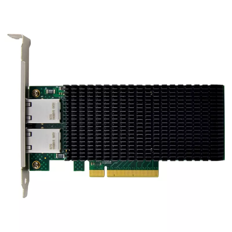 InLine Dual 10 Gigabit tinklo plokštė, 2x RJ45 10Gb/s, PCIe x8, su žemo profilio laikikliu