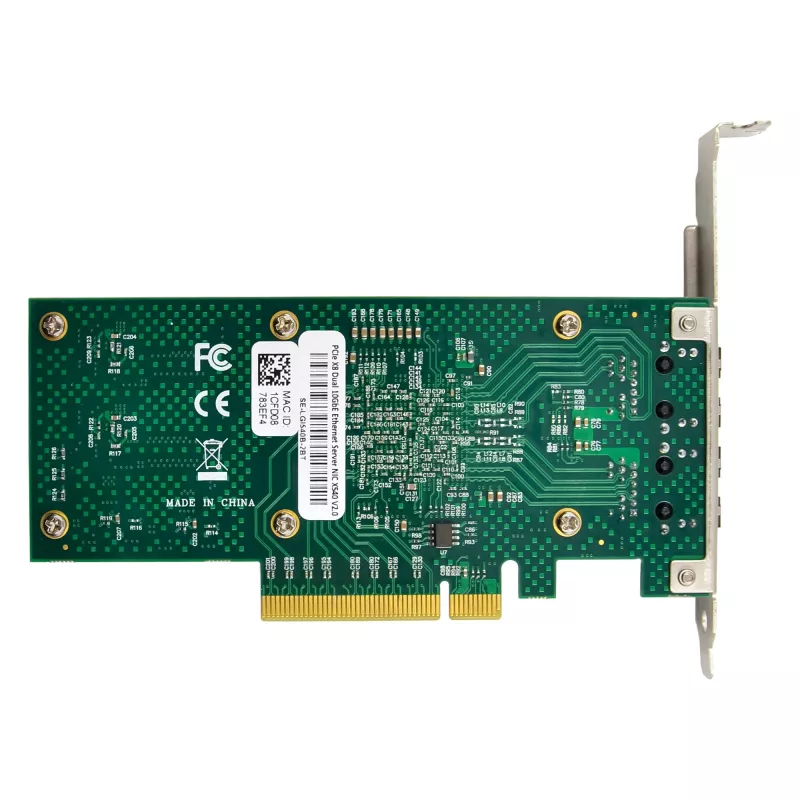 InLine Dual 10 Gigabit tinklo plokštė, 2x RJ45 10Gb/s, PCIe x8, su žemo profilio laikikliu