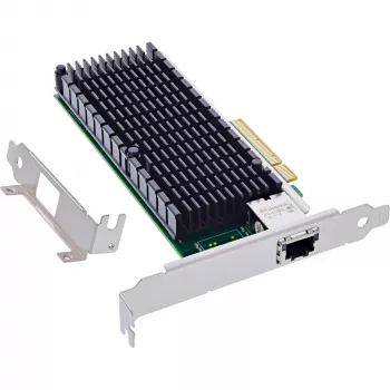 InLine 10 gigabitų tinklo plokštė, 1x RJ45 10Gb/s, PCIe x8, su žemo profilio laikikliu