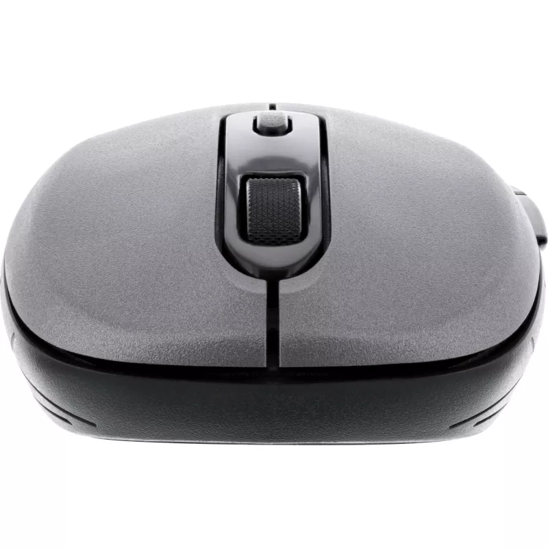 InLine pelė 3-in-1, Bluetooth + 2x 2,4 GHz, 5 mygtukai, optinė, pilka/juoda