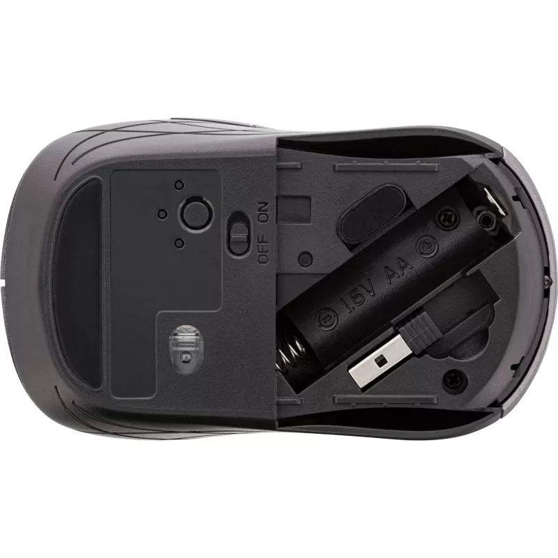InLine pelė 3-in-1, Bluetooth + 2x 2,4 GHz, 5 mygtukai, optinė, pilka/juoda