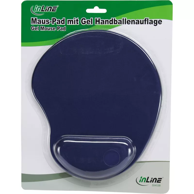 InLine pelėdas su geliniu riešo atramu, 230x205x20mm, mėlynas