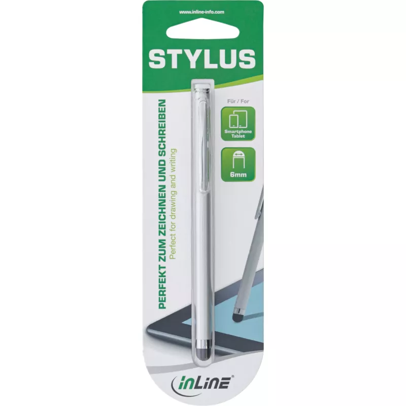 InLine Stylus 55467A Sidabrinis – Pieštukėlis Liečiamiesiems Ekranams