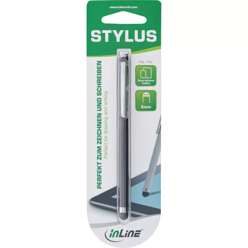 Stylus rašiklis InLine 55467S jutikliniams ekranams, juodas