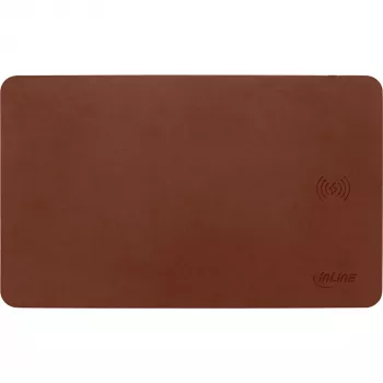 InLine pelėdų kilimėlis su belaidžiu įkrovimu, 370x225x7 mm, ruda