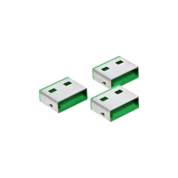 InLine papildymo rinkinys 20 vnt. USB prievadų blokatorių žali 55723N