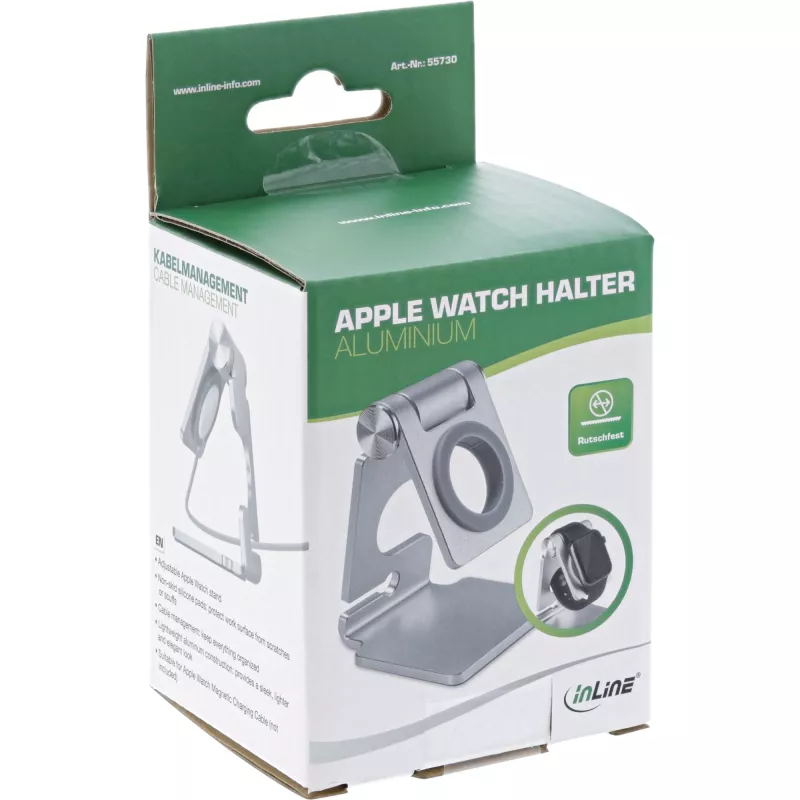InLine Aliumininis laikiklis Apple Watch Sidabrinis