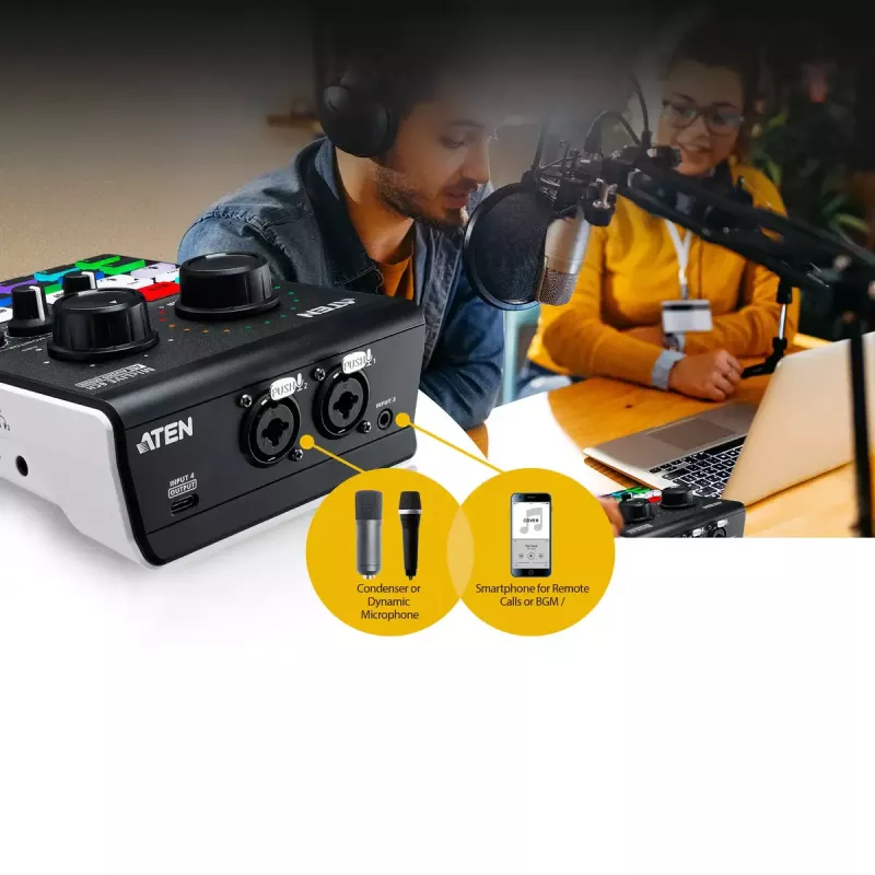 Garso maišytuvas ATEN MicLIVE 6-CH 6 kanalų 24 bit 96 kHz