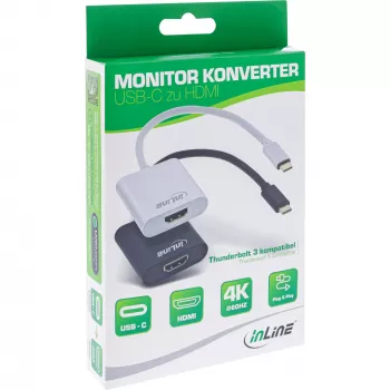 InLine USB-C į HDMI adapteris (DP Alt režimas), 4K/60Hz