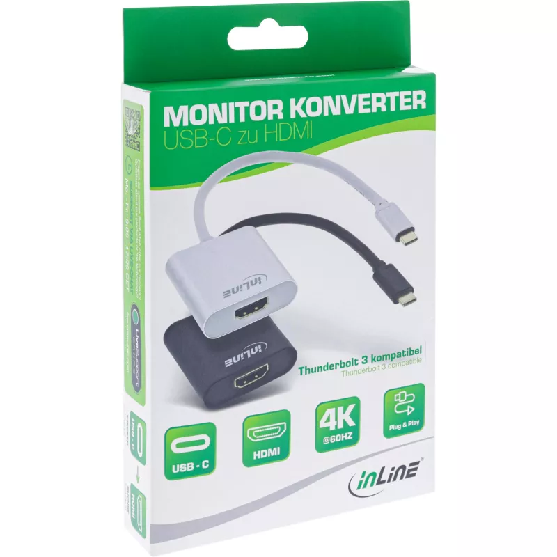 InLine USB-C į HDMI adapteris (DP Alt režimas), 4K/60Hz
