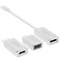 InLine USB ekrano keitiklių rinkinys 6-in-1, 4K/60Hz sidabrinis